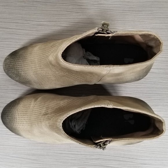 BP. 'Trolley' Ankle Bootie, Taupe Perforated Leather, Womens Various Sizes - Picture 8 of 9